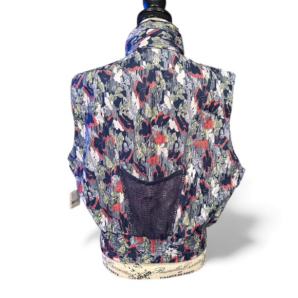 NWT FP Movement Blue Supernova Floral Pippa Packable Hooded Lightweight Vest | S - Picture 6 of 15